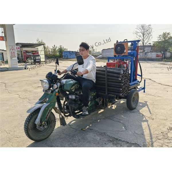 Small Hydraulic Portable Tricycle Water Well Drilling Rig Machine For Efficient Borehole Drilling
