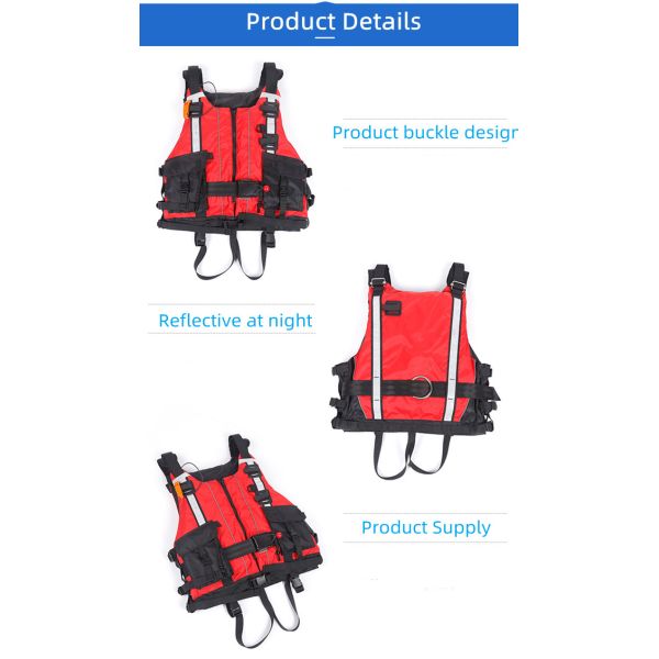 Kayak 420d Twill Fishing Life Vest Jacket Buoyancy Foam Filling Twill Oxford Cloth