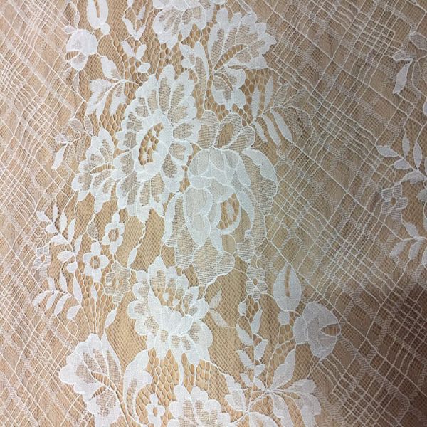 150cm * 300cm  2017  New Fashion Bridal Eyelash Lace Fabric  in Ivory  color