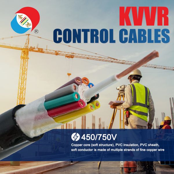 KVVR Flexible Multi-Core Control Cable for Robotic Arms & Moving Machinery 450/750V PVC Insulated