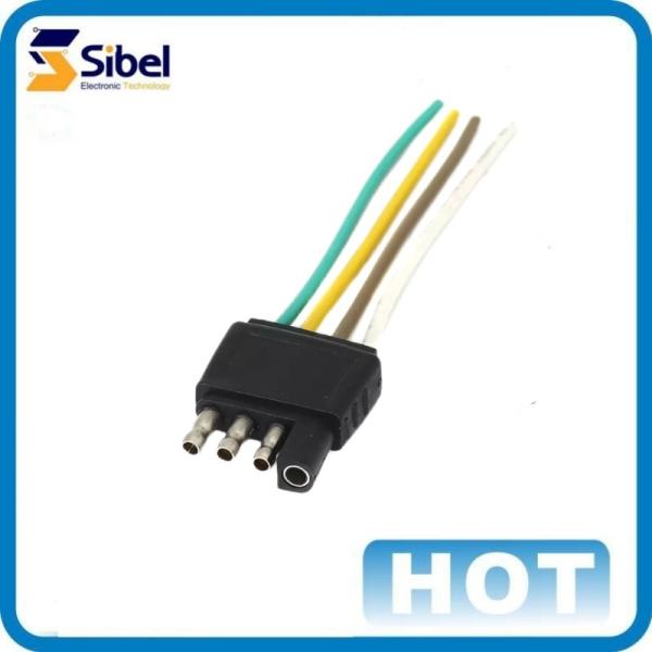 Customized 4 Way Auto Cable Assembly Flat Truck Trailer Wiring Harness