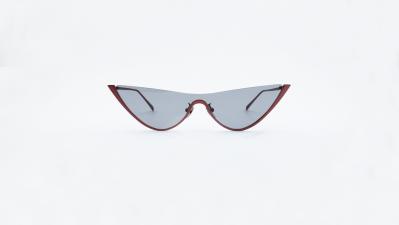 Summer cool Typical Cateye Sunglasses one piece lens half rims metal Eyeglasses UV 400