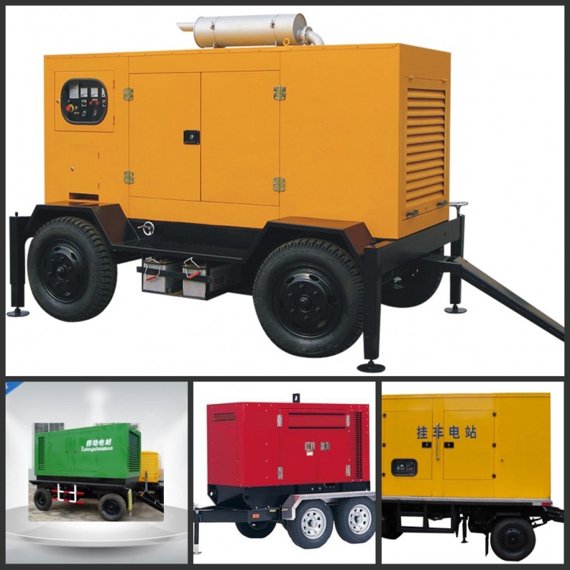 12 Cylinder 75dB quietest Trailer Mounted Generator large in - line Config with Dry oil filter