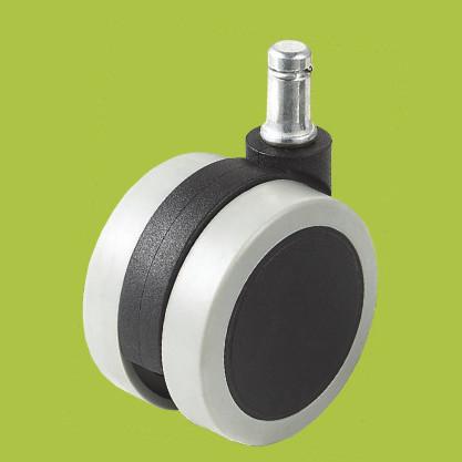 65mm black ring stem swivel furniture casters PA PVC bear 20kg