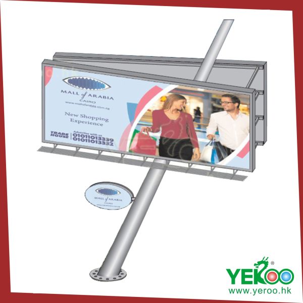 double side stainless steel display aluminium  free standing outdoor advertising billboard stand