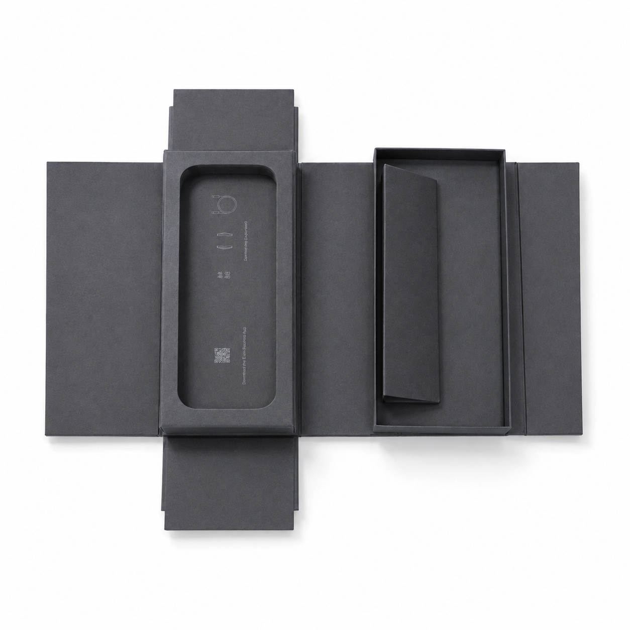 Black Collapsible Flat Foldable Gift Box Magnetic Closure Space Saving Rigid Foldable Boxes