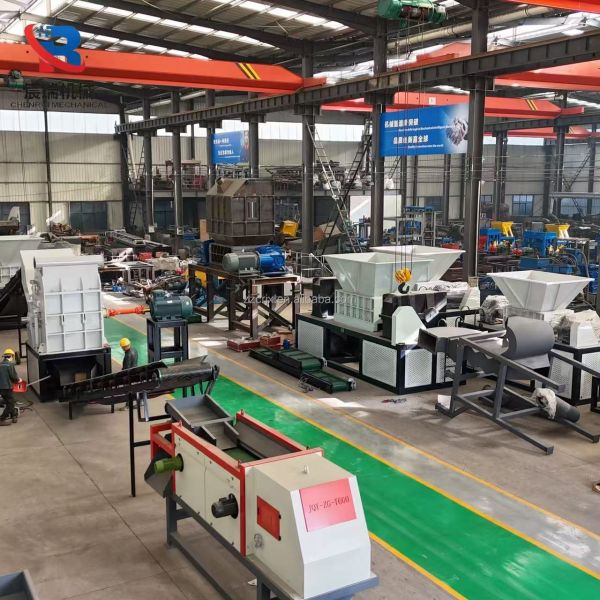 One Machine Double Shaft Shredder for Plastic Wood Metal Solid Waste