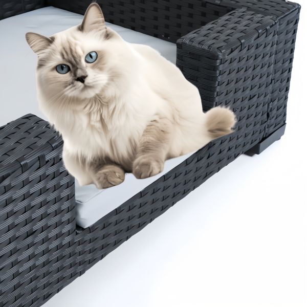 Indoor Pet Couch Pad Rattan Wicker Pet Bed Four Feet Breathable Dog Seat Sofa Small Animals Bed Cats Mats
