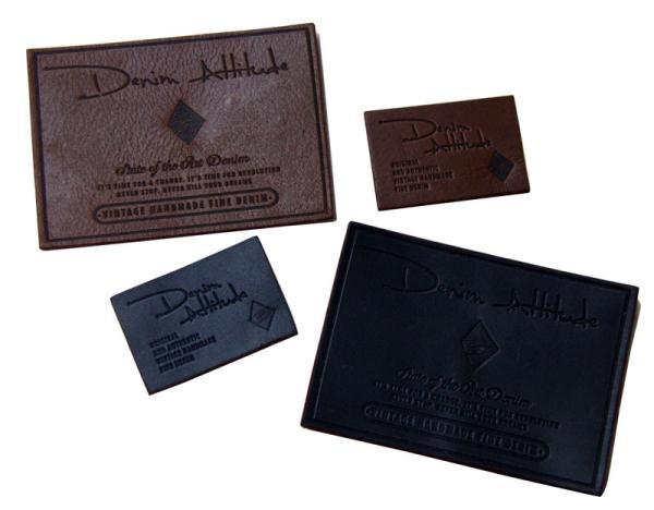 Personalized Logo Embossed Leather Patches Colorful For Jeans