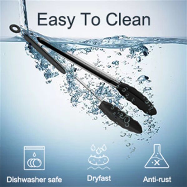 BPA Free Kitchen Food Tongs , Noncorrosive Catering Tongs Stainless Steel