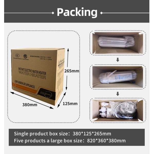 Custom Storage Instant Electric Water Heater 5500W / 6000W Save Energy