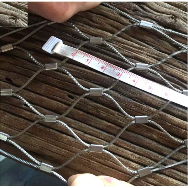 Silver SUS304 Stainless Steel Balustrade Mesh Easily Assembled Anti Corrosive