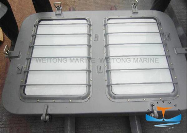 Caron Steel Boat Skylight Hatch Rectangular Type 3-6mm Thickness With Skylight Bolt