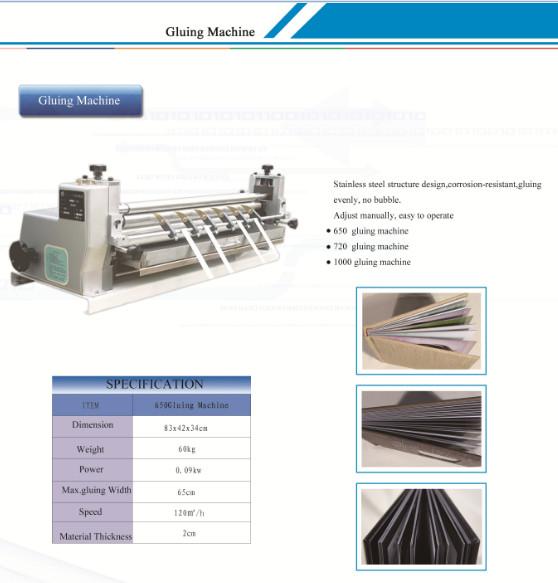 Electric Album Making Machine Single Side White Latex Gluing Machine 0.05mm Thickness