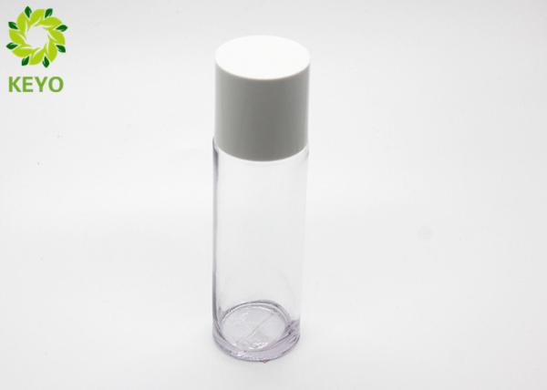 Clear Round PETG Material Empty Conditioner Bottle 110ml With White Screw Cap