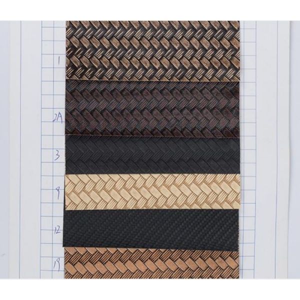 0.6 мм рельефная упаковка кожаная поддельная вязаная PVC кожа большая матовая ткань