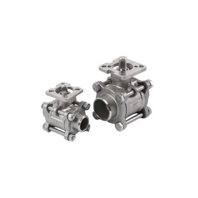 CF8 CF8m ISO5211 válvula de esfera de linha 3PC para exigências do cliente