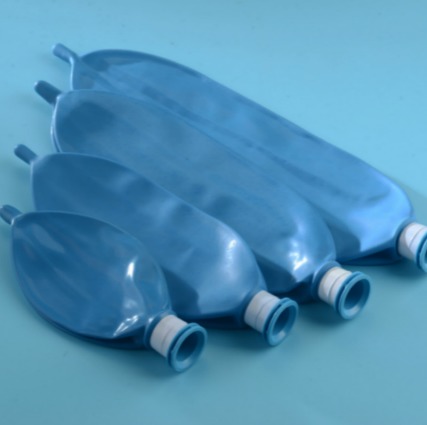 Sac respiratoire pour anesthésie vétérinaire sans latex bleu 0.5L-5L connecteur 22 mm pour la ventilation des animaux