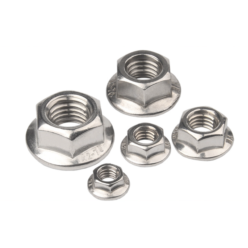 304 stainless steel hex flange nut, flange screw, lock nut, anti-loose screw cap, M8/M10/M12