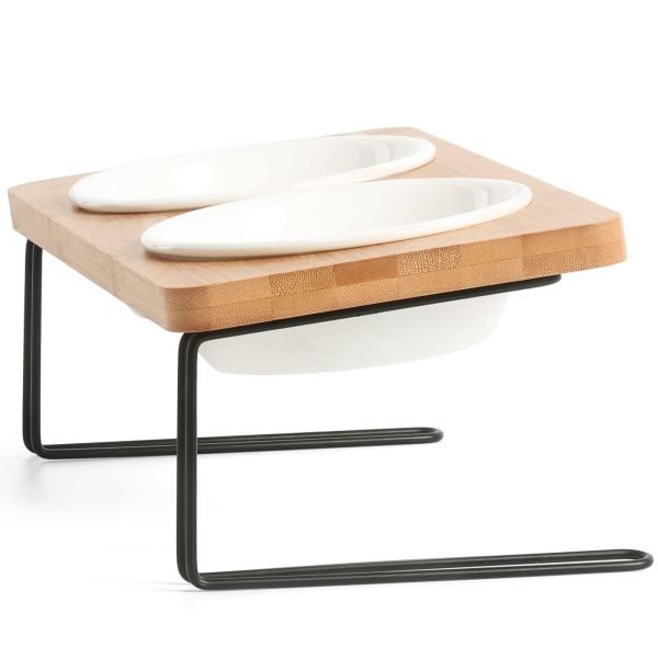 Raised Elevated Ceramic Pet Bowl For Cat Dog Food Water Feeding OEM