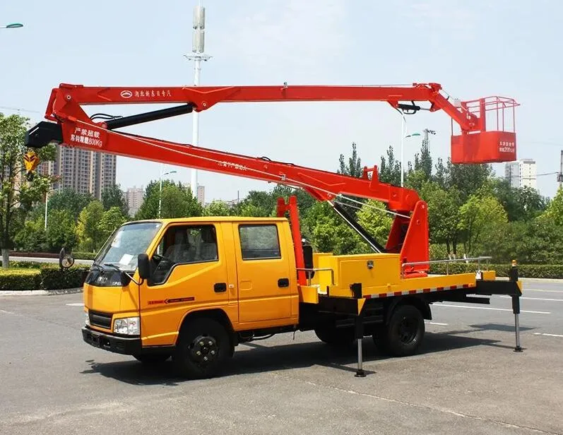 18m 20m 22m Pick Up Truck Articulated Boom Lift High Altitude Aerial Work Platform Truck