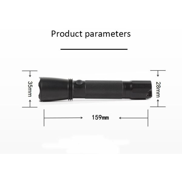 FT3W IP66 Waterproof 3W High Brightness LED Flashlight with 2200mAh Battery for Industrial Use