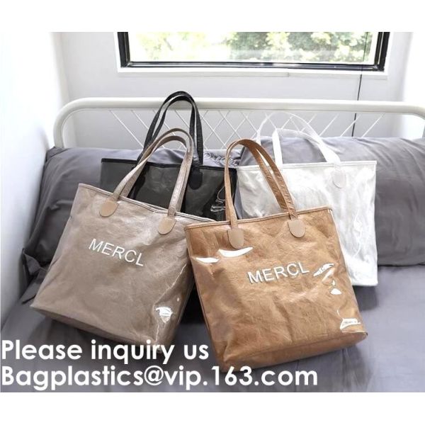 Tyvek Reversible Reusable Shopping Tote Beach Pool Travel Bag Ultra Soft FOLDABLE Material,Reusable Grocery Bag, Easily