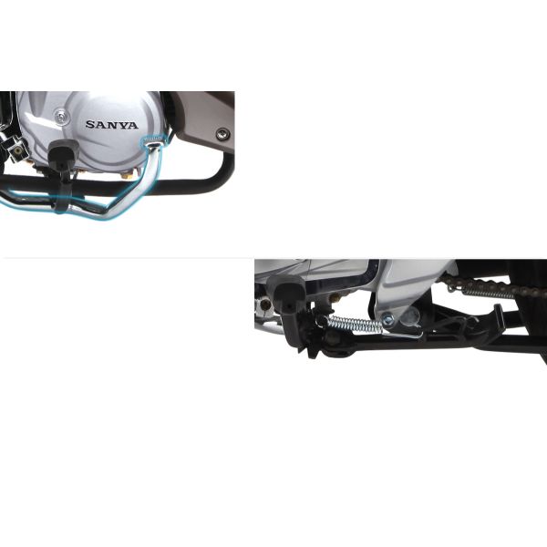 110CC EngineGas Powered Motorcycle , Sanya Bike Elastic Seat LED Spotlight