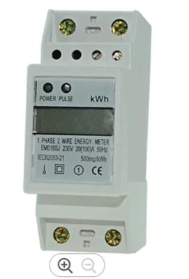 2 Pole Din Rail Electric Meter 2 Wire Digital Energy Small High Standard 230V