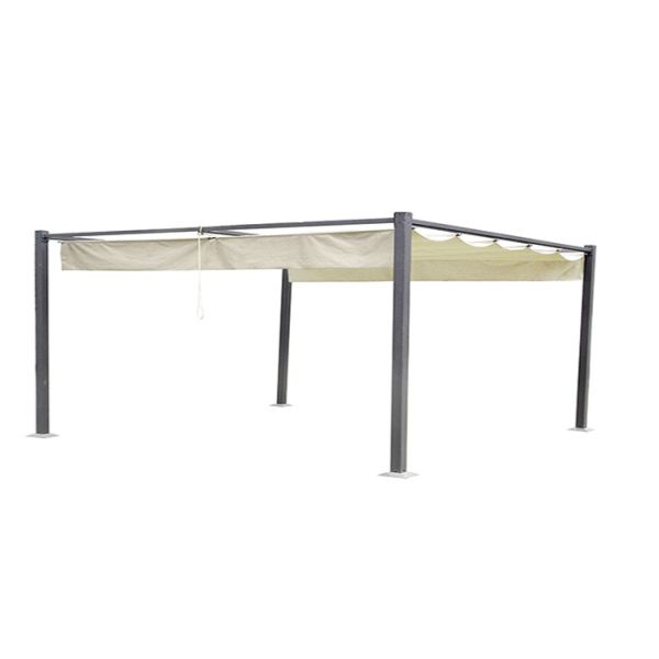 Metal Top Garden Tents 3x3 Outdoor Steel Gazebo With Sun Shade