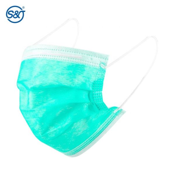 Wholesale non-woven 3 layers disposable ear loop custom color mask black pink colorful surgical face mask