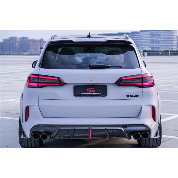 Compartimientos para automóviles Kit de carrocería de fibra de carbono para BMW X5M X5M Capuchón de fibra de carbono X5M Frente de pala difusor spoiler X5M Kit de carrocería ancha