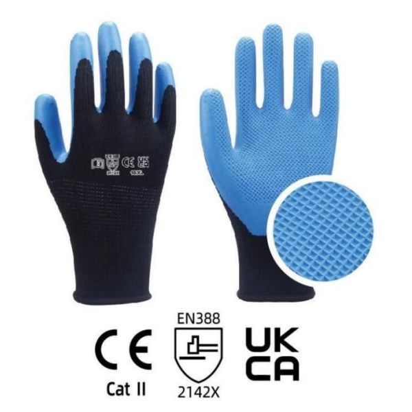 Латекс Eco датчика перчаток 10 безшовного выскальзывания полиэстера устойчивый прочный