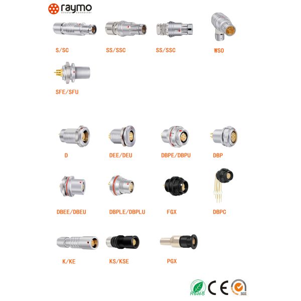 Small Circular Waterproof Connector, Watertight Electrical Connectors Smooth Surface