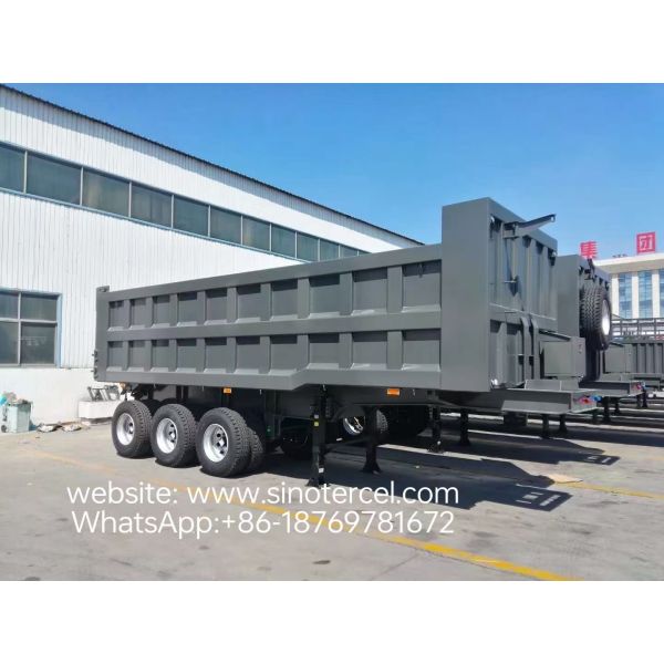 3 Axles Hydraulic Tipper Semi Trailer with Large Volume and Heavy Duty Design for Efficient Hauling