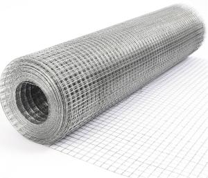 Silver Color 0.5mm Galvanized Welded Wire Mesh Rolls For Cages And Fence