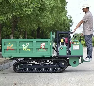 Light Duty Mining Machinery 1Ton 1.5Ton Maximum Load GF1000 Tracked Dumper Rubber Track Carrier Walking Speed