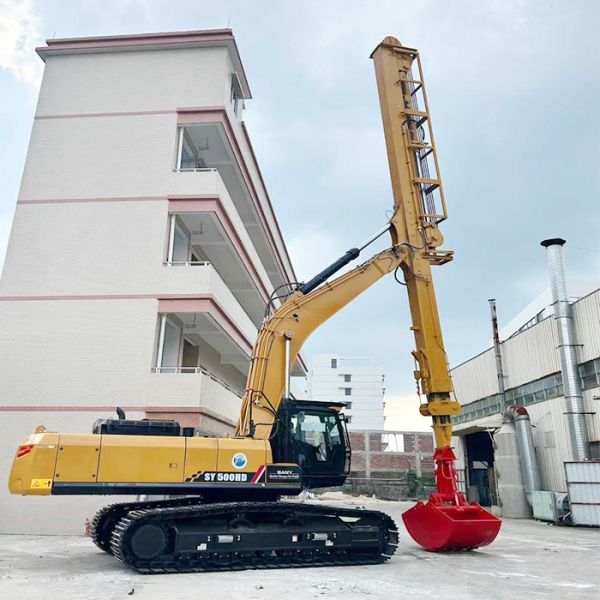 Hydraulic Telescoping Excavator with Clamshell Bucket Adjustable