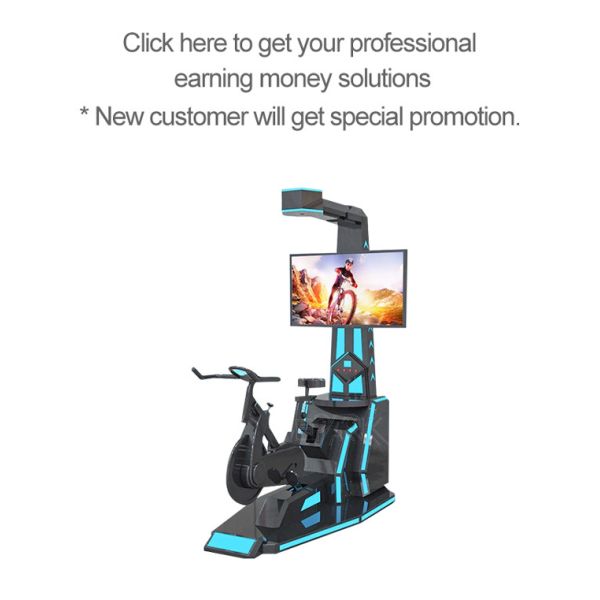 42 Inch Display Virtual Reality Game Machine VR Bicycle Racing Game Simulator