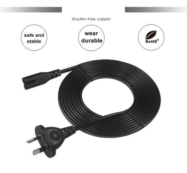 SAA to IEC C7 Power Cord 2.5A 250V 1.5m PVC Cable