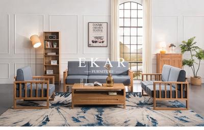 Northern Europe Solid Wood Frame With Seating Cushion Modern Furniture Sofa
