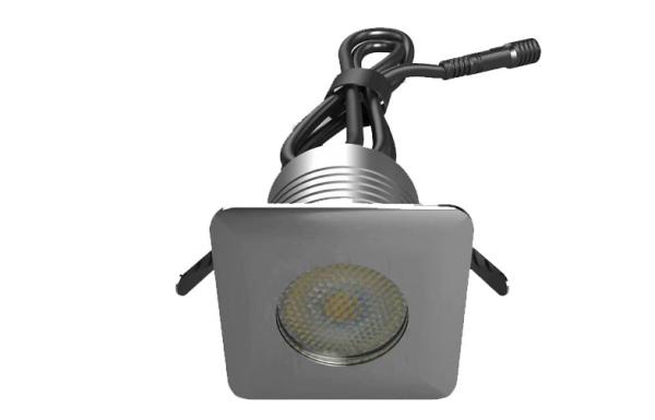 12-24V LED Lâmpada de solo quadrada 3W IP67 Alumínio RGB Lâmpadas de escada LED