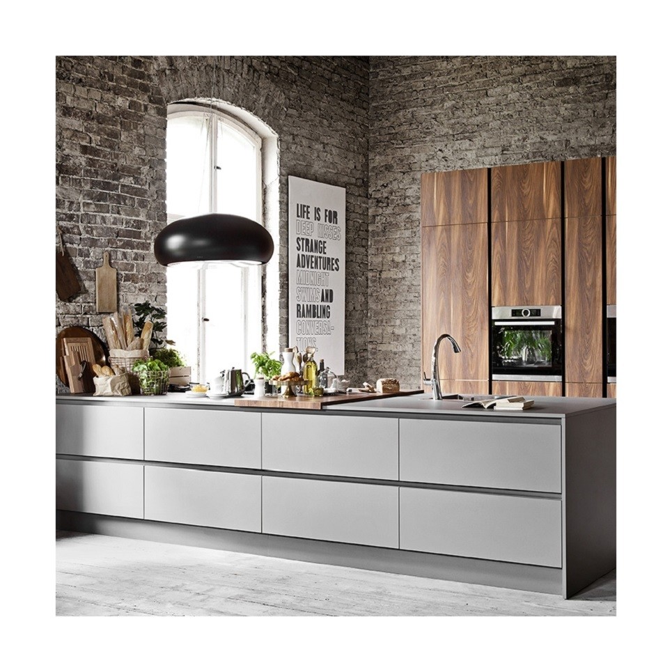 Waterproof Modern Design Matte Style Smart Kitchen Wall Cabinet with Durable Door Panel