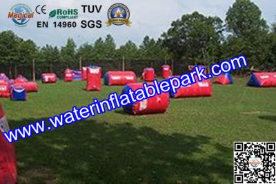 Commercial  Inflatable Paintball Bunker 0.9mm PVC , Durable Paintball Air Bunker