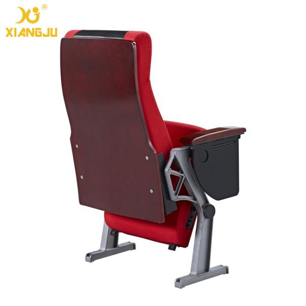 Public Interior PU / Wooden Armrest Auditorium Chairs With Folded ABS Writing Table