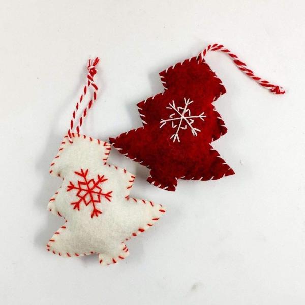 100% Handmade Wool Felt Craft Christmas Decorations Multi - Color Choice Customized