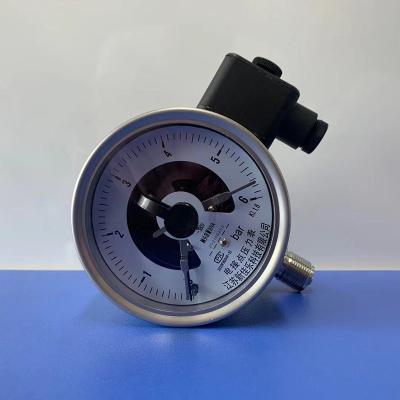 Manômetro ajudado magnético do calibre de pressão do contato elétrico para a imprensa de filtro YXC100