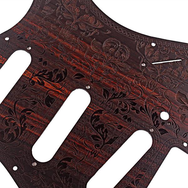 11 Holes Rosewood SSS Style Guitar Pickguard Back Plate & Screws For ST Electric Guitar Accessories Parts