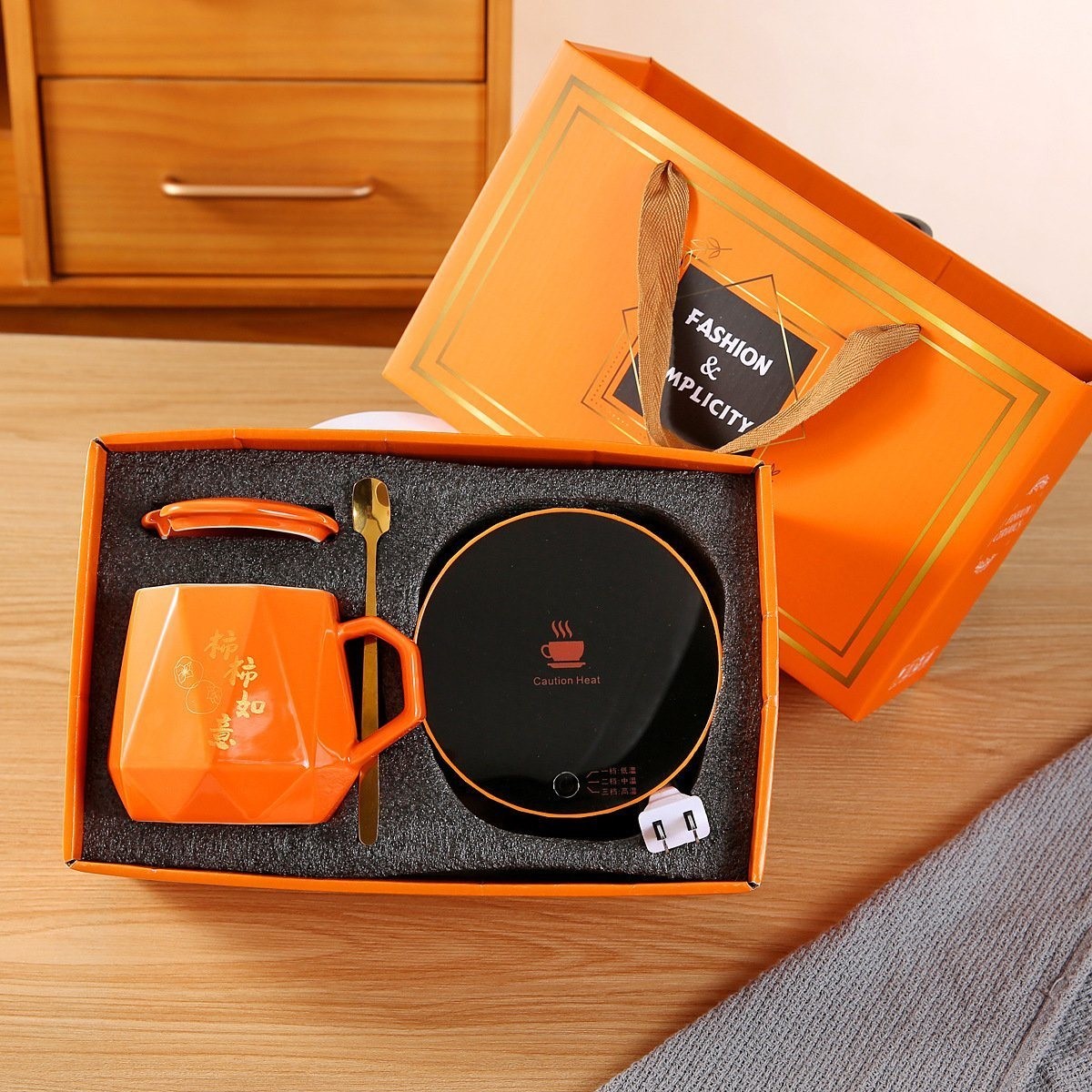 Ceramic Coffee Mug Automatically Heated 55 Degrees Thermostat Cup for Your Relaxation
