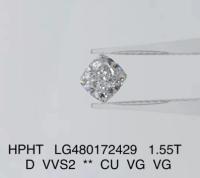 1.55 Ct D VVS2 VG Laboratório Crescido Diamante Joias HPHT Quadrado Coussin Cut Diamante